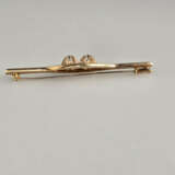 Stabbrosche mit Diamantbesatz- Gelb-/Rotgold 585/0… - photo 3