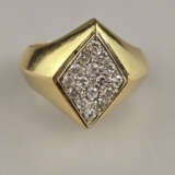14 K-Goldring mit Diamanten - Gelbgold 585/000, ge… - photo 2