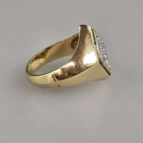 14 K-Goldring mit Diamanten - Gelbgold 585/000, ge… - photo 3