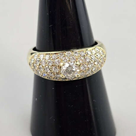 Diamantring - Gelbgold 585/000, zentraler Diamant … - фото 2