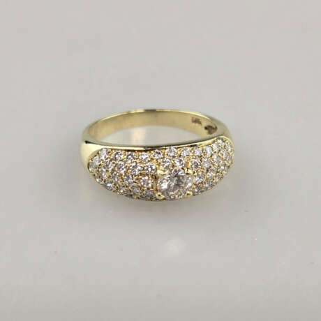 Diamantring - Gelbgold 585/000, zentraler Diamant … - фото 3