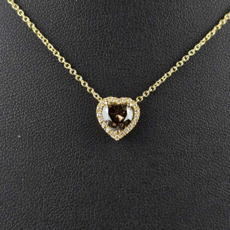 Diamant-Herzanhänger von über 1,00 ct. an zarter K… - фото 1