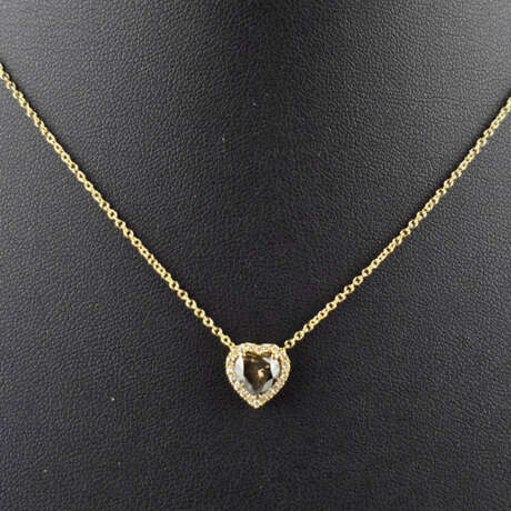 Diamant-Herzanhänger von über 1,00 ct. an zarter K… - фото 2