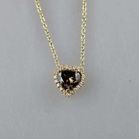 Diamant-Herzanhänger von über 1,00 ct. an zarter K… - фото 4