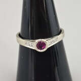 Filigraner Rubinring mit Diamanten- Weißgold 585/0… - photo 1