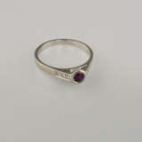 Filigraner Rubinring mit Diamanten- Weißgold 585/0… - photo 3