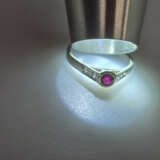 Filigraner Rubinring mit Diamanten- Weißgold 585/0… - photo 7
