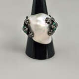 Origineller 18K-Perlenring mit Froschmotiven - Gel… - фото 3