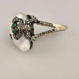 Origineller 18K-Perlenring mit Froschmotiven - Gel… - фото 4