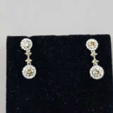 Ein Paar Diamant-Ohrhänger/-stecker (18K) - Weißgo… - Foto 1