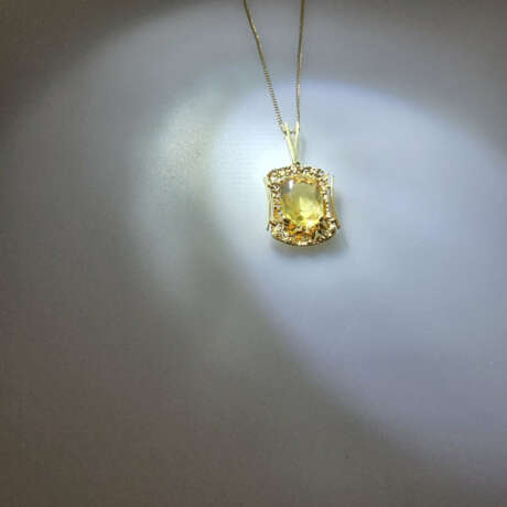 Goldanhänger mit Kette - Gelbgold 585/000, geprüft… - Foto 6