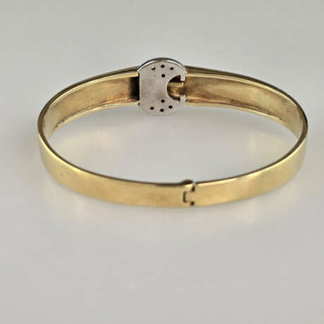 Eleganter 14K-Armreif mit Diamantbesatz - Gelb-/We… - photo 4