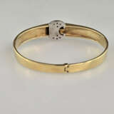 Eleganter 14K-Armreif mit Diamantbesatz - Gelb-/We… - photo 4