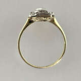 Art-Déco-Ring - 585/000 Gelb- und Weißgold (14K), … - photo 5