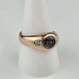Brillant-Goldring - Rotgold 585/000, punziert, zen… - photo 2