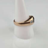 Brillant-Goldring - Rotgold 585/000, punziert, zen… - photo 3