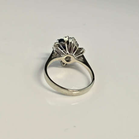 18K-Diamantring mit Rubin/ Saphirbesatz - Weißgold… - фото 5