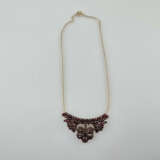 Granatcollier - Ketten Gelbgold 375/000 (9K), mitt… - photo 2