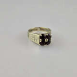 Granatring - Gelbgold 585/000 (14K), gestempelt "5… - photo 3