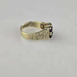 Granatring - Gelbgold 585/000 (14K), gestempelt "5… - photo 4