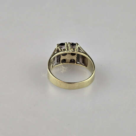 Granatring - Gelbgold 585/000 (14K), gestempelt "5… - photo 5