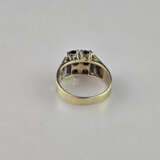 Granatring - Gelbgold 585/000 (14K), gestempelt "5… - photo 5