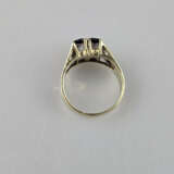 Granatring - Gelbgold 585/000 (14K), gestempelt "5… - photo 6
