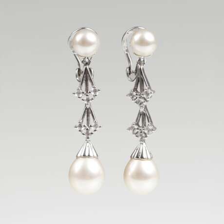 Paar Ohrhänger mit Perlen - Foto 1