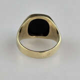 14K-Onyxring - Gelbgold 585/000 (14K), gestempelt,… - photo 5