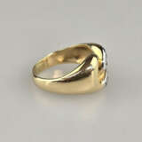 14K-Goldring mit Diamanten- Gelbgold 585/000, gest… - photo 3