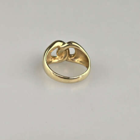 14K-Goldring mit Diamanten- Gelbgold 585/000, gest… - photo 4