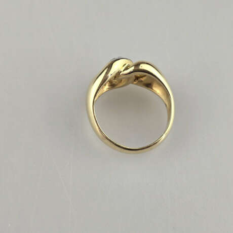 14K-Goldring mit Diamanten- Gelbgold 585/000, gest… - photo 5