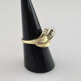 Bicolor-Goldring mit Diamant - Gelb-/Weißgold 585/… - photo 3