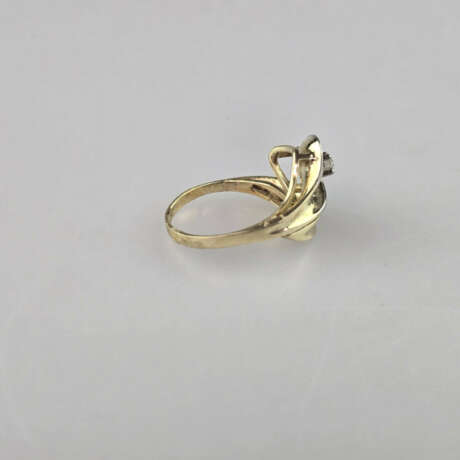 Bicolor-Goldring mit Diamant - Gelb-/Weißgold 585/… - photo 5
