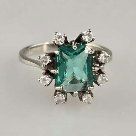 Turmalinring - 585/000 Weißgold (14K), gestempelt,… - photo 1
