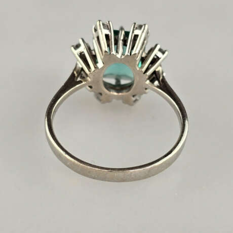 Turmalinring - 585/000 Weißgold (14K), gestempelt,… - photo 4
