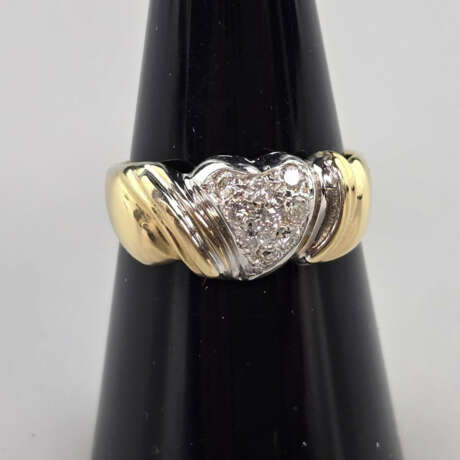 18K-Diamantring - Gelbgold 750/000 (18K), gestempe… - photo 1