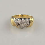 18K-Diamantring - Gelbgold 750/000 (18K), gestempe… - photo 2