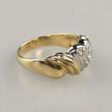 18K-Diamantring - Gelbgold 750/000 (18K), gestempe… - photo 3
