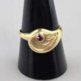 Goldring mit Rubin - Gelbgold 585/000 (14K), geste… - photo 1