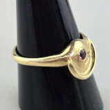 Goldring mit Rubin - Gelbgold 585/000 (14K), geste… - photo 2