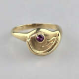 Goldring mit Rubin - Gelbgold 585/000 (14K), geste… - photo 3