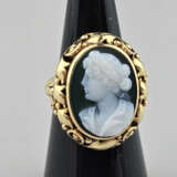 Goldring mit einer feinen Kamee - Gelbgold 585/000… - photo 1
