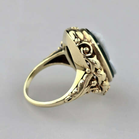 Goldring mit einer feinen Kamee - Gelbgold 585/000… - photo 6