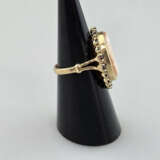 Goldring mit Kamee - Gelbgold 585/000 (14 K), gest… - photo 3
