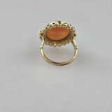 Goldring mit Kamee - Gelbgold 585/000 (14 K), gest… - photo 6