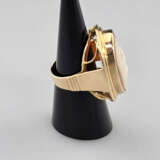 Goldring mit Kamee - Gelbgold 750/000 (18 K), oval… - photo 2