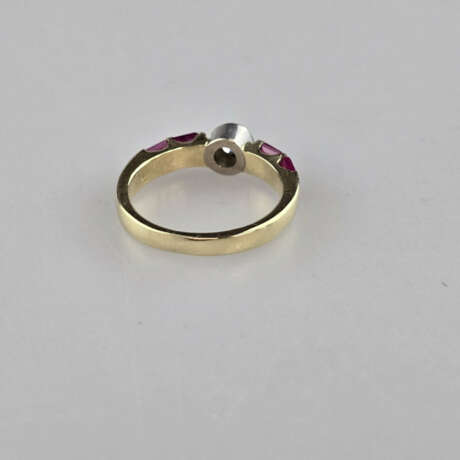 14K-Diamantring mit Rubinen - Gelbgold 585/000 (14… - фото 5
