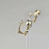 Ein Paar Tricolor-Topasohrstecker mit Diamanten - … - photo 3
