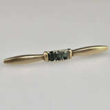 8K-Stabbrosche mit Turmalinbesatz - Gelbgold 333/0… - photo 1